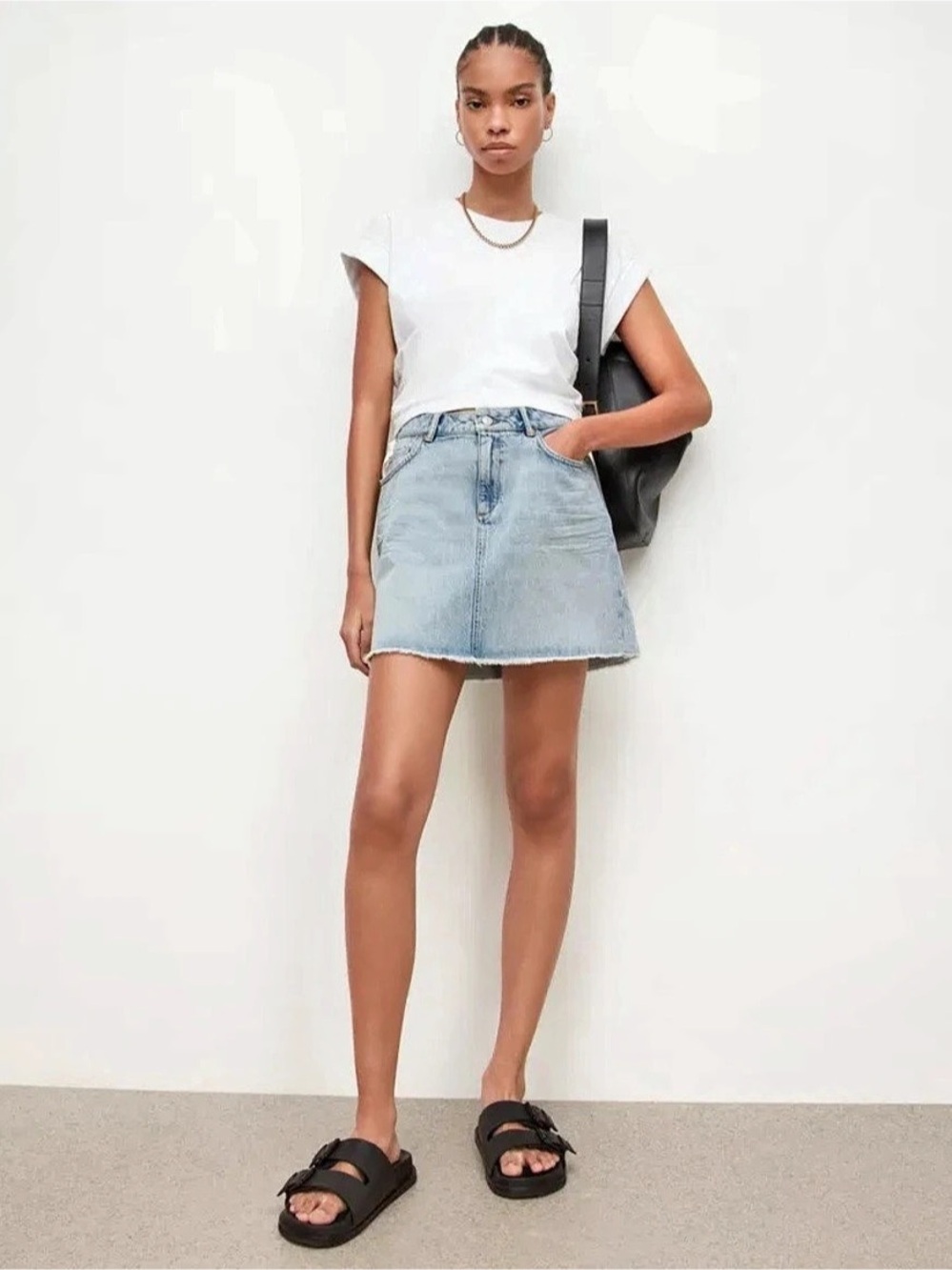 AllSaints Light Denim Mini skirt